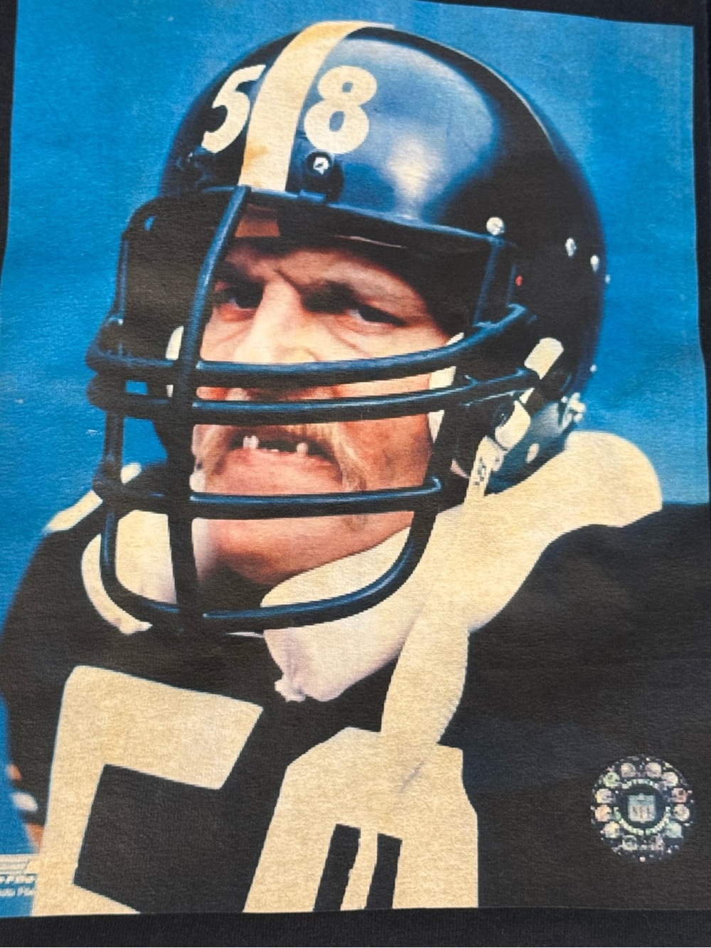 Vintage 2000s Jack Lambert Steelers Graphic. Fruit of the Loom Tee XL